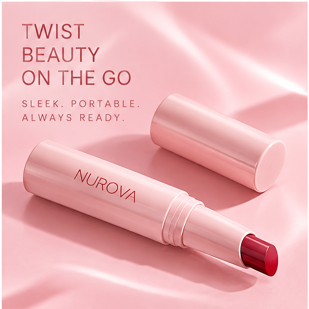 AURVOA Twist-Up Creamy Lipstick - twist beauty on the go sleek portable always ready