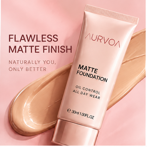 AURVOA Matte Foundation - flawless matte finish naturally you only better 30ml oil control all day wear