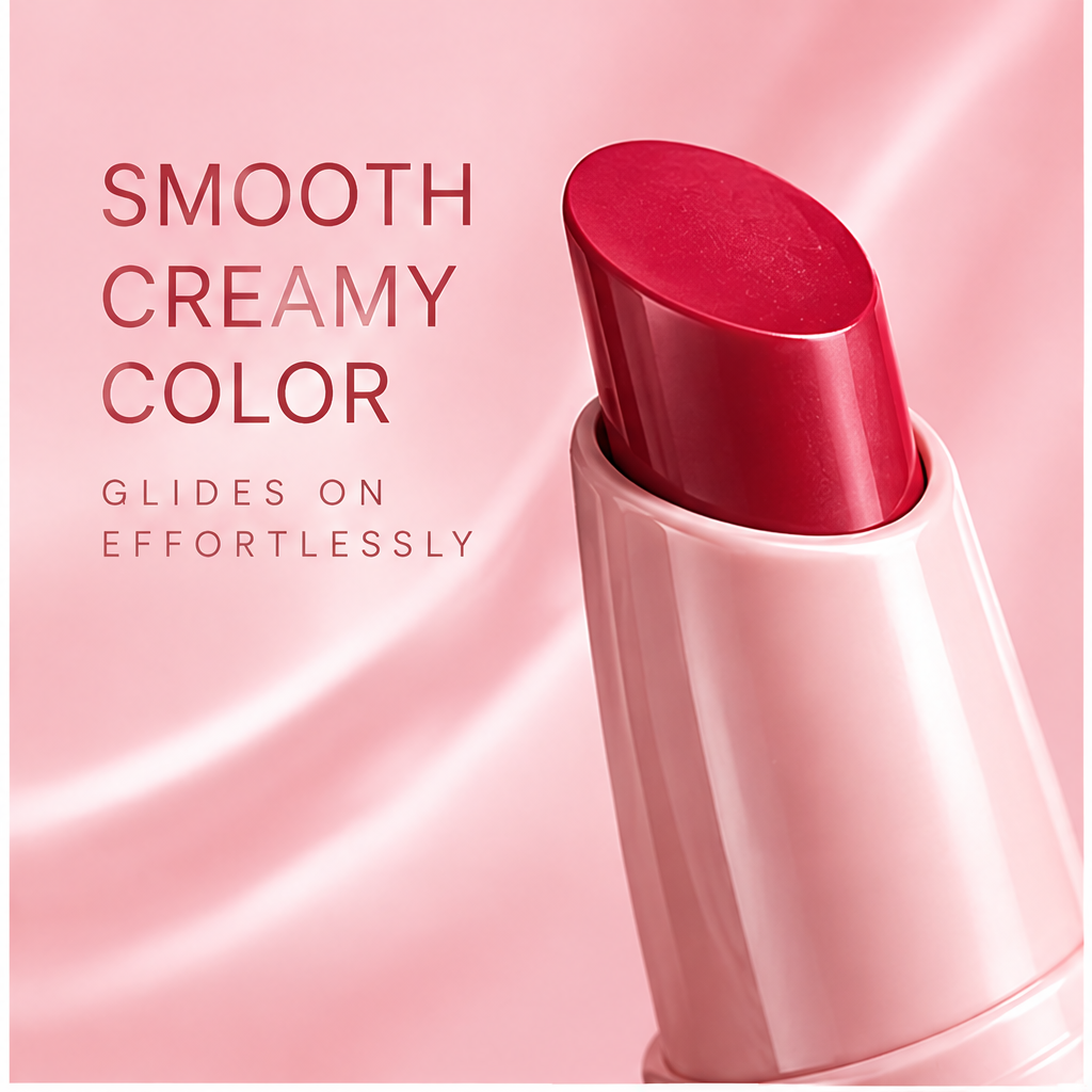 AURVOA Twist-Up Creamy Lipstick - smooth creamy color glides on effortlessly close-up
