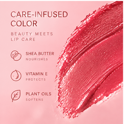 AURVOA Tinted Lip Balm - Care-infused color with Shea Butter Vitamin E Plant Oils