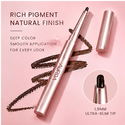 AURVOA Retractable Eyeliner - rich pigment natural finish deep color smooth application for every look 1.5mm ultra-slim tip close-up swatch