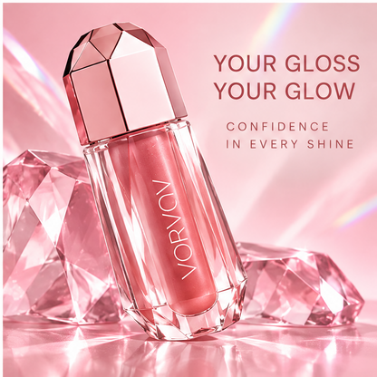 AURVOA Crystal Lip Gloss - lip gloss glassy shine product with swatch