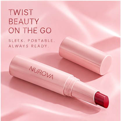 AURVOA Twist-Up Creamy Lipstick - twist beauty on the go sleek portable always ready
