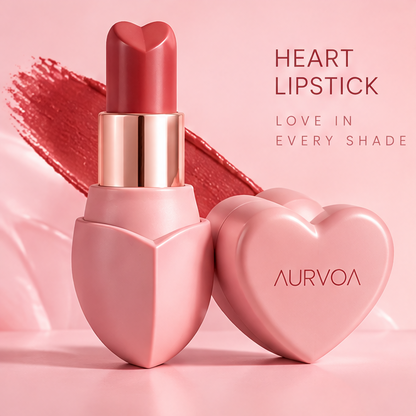 AURVOA Heart Lipstick - heart lipstick love in every shade with swatch
