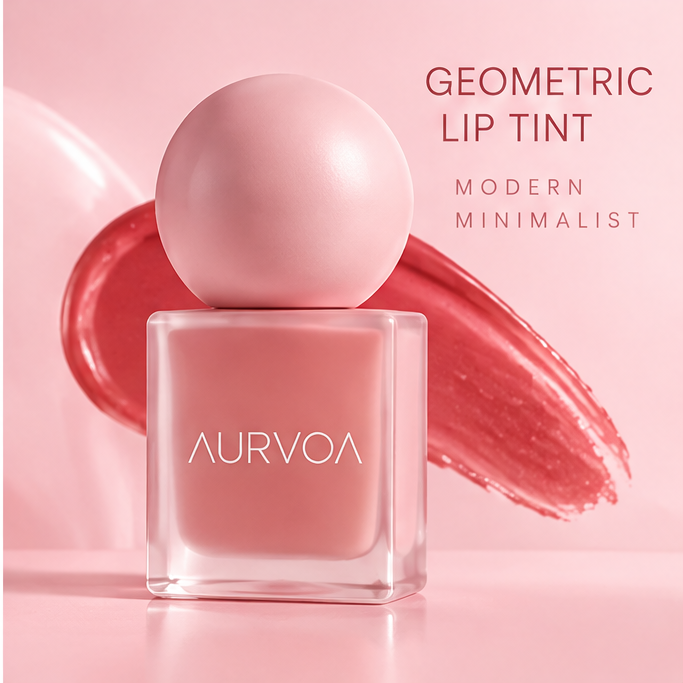 AURVOA Geometric Lip Tint - geometric lip tint modern minimalist with swatch