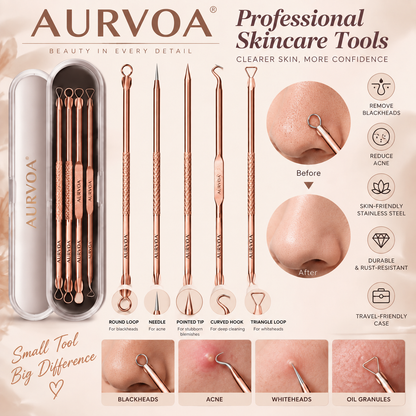 AURVOA ClearSkin Professional Blackhead Remover - Before and After Results, Clearer Skin