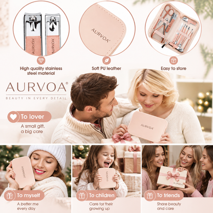 AURVOA NailCare Pro Set - Perfect Gift for Lover, Myself, Children and Friends