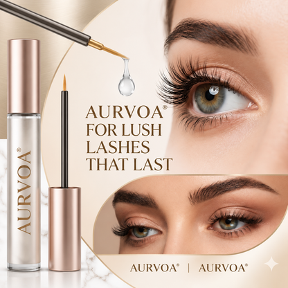 AURVOA Lash Serum - For Lush Lashes That Last, Before and After Results