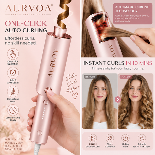 AURVOA® SpinWave Smart Automatic Hair Curler
