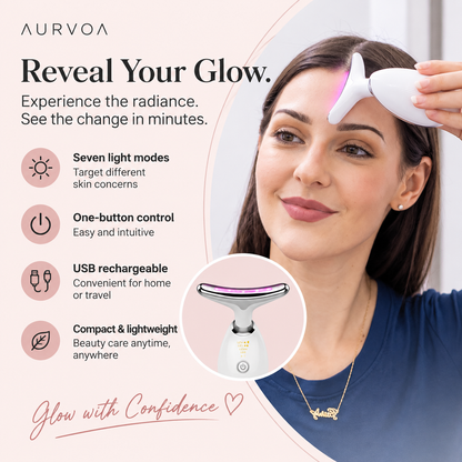AURVOA® 7-Color LED Light Therapy Facial Beauty Device